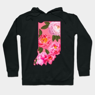 Indiana State Flower Peony Hoodie